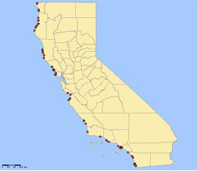 California Map with focus on Central Valley